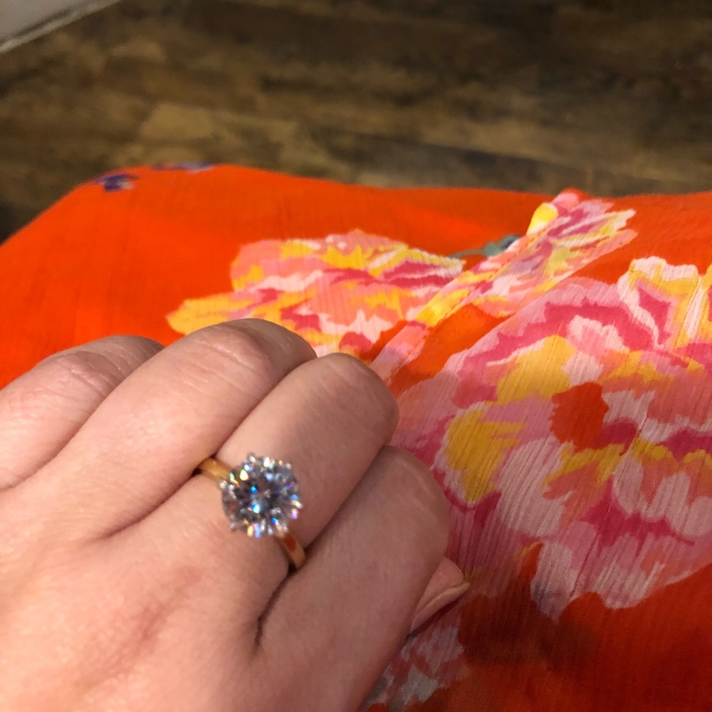 3.10 carat moissanite ring